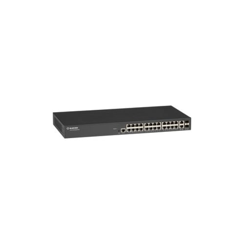 Black Box Gigabit Ethernet(1000-Mbps)Managed Switch(24)10/100/1000-Mbps Copper Rj45,(2)100/1000-Mbps Dual-Media Rj45/Sfp,Gsa,Taa (Lgb1126ar2)