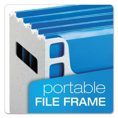Pendaflex Desktop File W/Hanging Folders, Letter, Plastic, 12 1/4 X 6 X 9 1/2, Granite