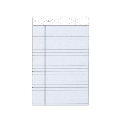 Tops Prism + Colored Writing Pads, Narrow Rule, 50 Pastel Gray 5 X 8 Sheets, 12/Pack