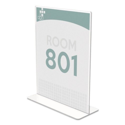 Deflecto Superior Image Double Sided Sign Holder, 8 1/2 X 11 Insert, Clear