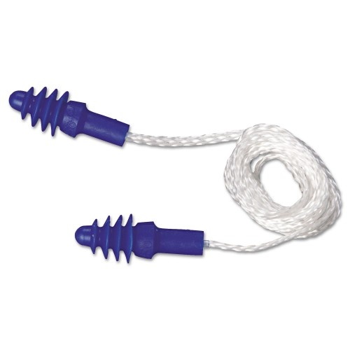 Howard Leight Dpas-30W Airsoft Multiple-Use Earplugs, 27Nrr, White Nylon Cord, Be, 100 Pairs