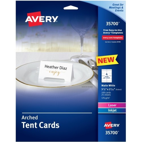 Avery® Sure Feed Arched Tent Cards