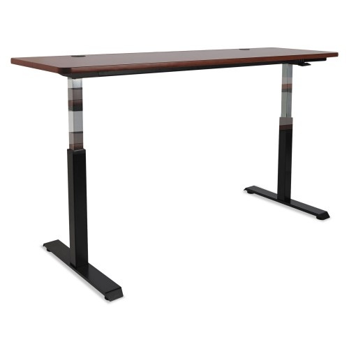 Alera Adaptivergo Sit-Stand Pneumatic Height-Adjustable Table Base, 59.06" X 28.35" X 26.18" To 39.57", Black