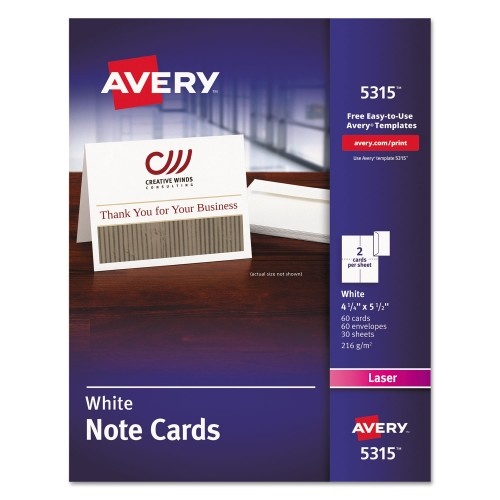 Avery Clean Edge Business Cards, Laser, 2 x 3.5, Ivory, 200 Cards, 10 Cards/Sheet, 20 Sheets/Pack