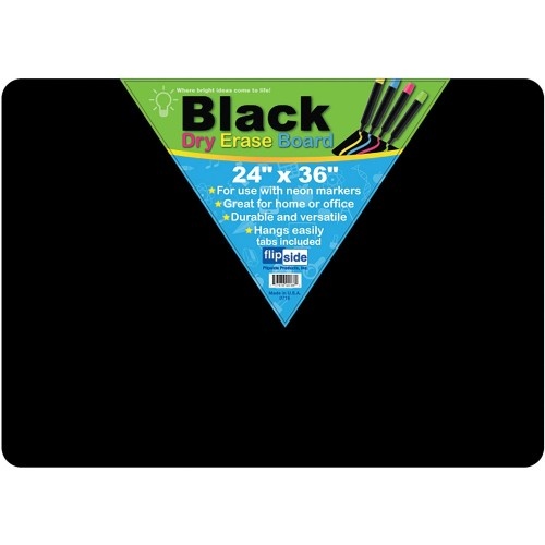 Flipside Products Flipside Black Dry Erase Board