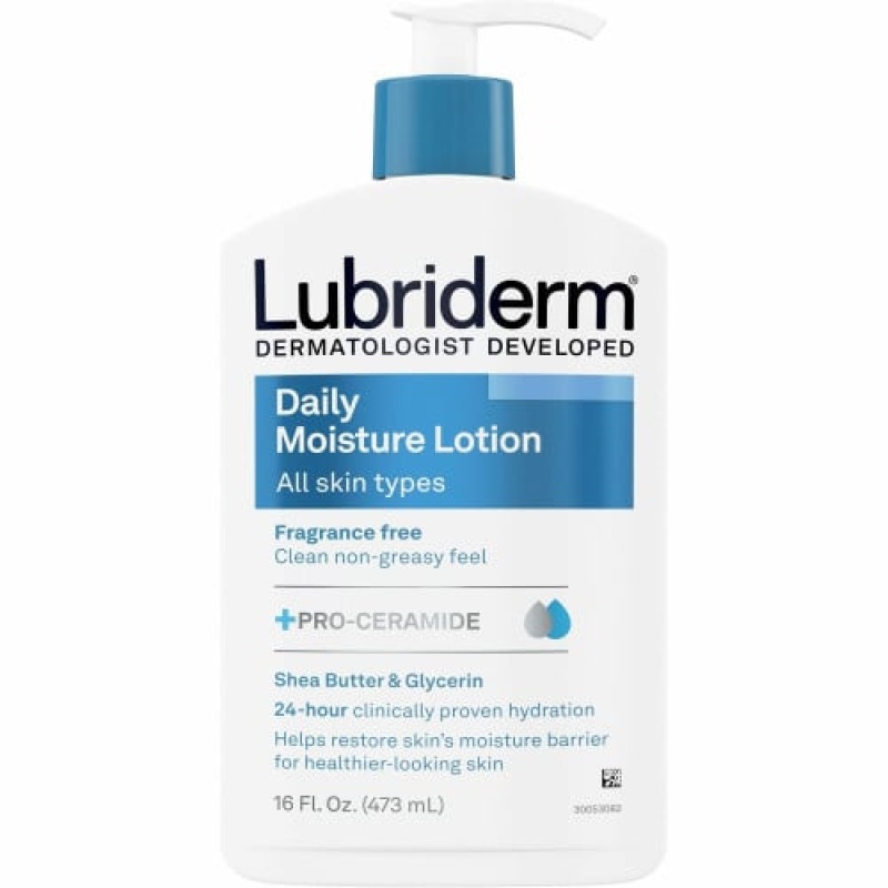 Lubriderm Daily Moisture Lotion Lotion - 16 Fl Oz - For Dry, Normal Skin - Applicable On Body - Moisturising, Non-Greasy, Fragrance-Free, Absorbs Quickly - 1 Each (48323)