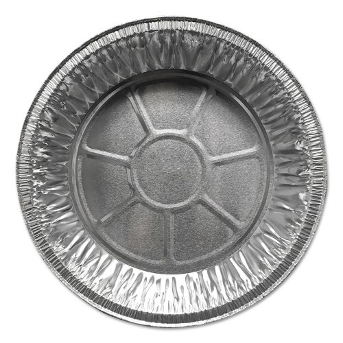 Durable Packaging Aluminum Pie Pans, Medium, 27.6 Oz, 9" Diameter X 1"H, Silver, 500/Carton