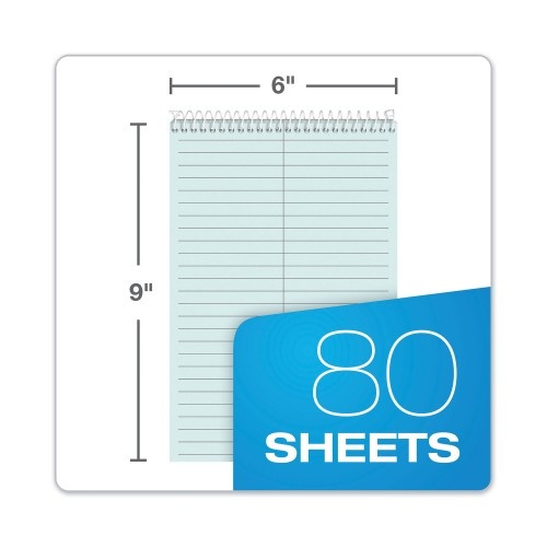 Tops Prism Steno Pads, Gregg Rule, Blue Cover, 80 Blue 6 X 9 Sheets, 4/Pack