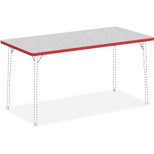 Lorell Classroom Activity Tabletop Gray Nebula, High Pressure Laminate (Hpl) Rectangle Top - 60" Table Top Width X 30" Table Top Depth X 1.13" Table Top Thickness - Classroom - Assembly Required - 1 Each