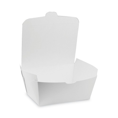 Pactiv Earthchoice Onebox Paper Box, 66 Oz, 6.5 X 4.5 X 3.25, White, 160/Carton