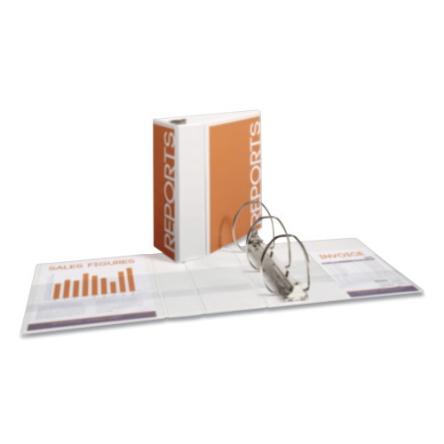 Avery Durable View Binder With Durahinge And Ezd Rings, 3 Rings, 5" Capacity, 11 X 8.5, White,