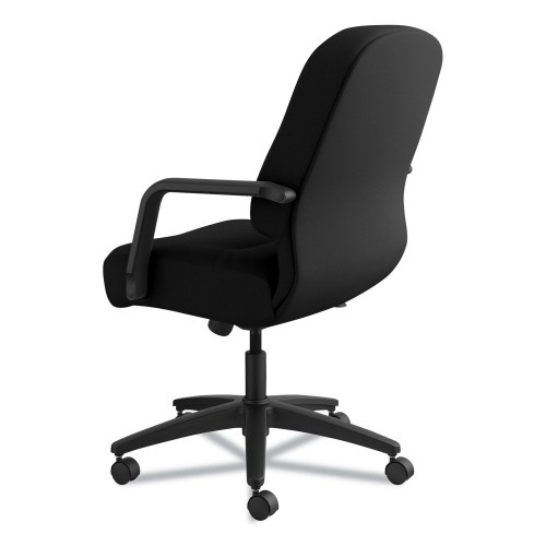 Hon Pillow-Soft 2090 Series Managerial Mid-Back Swivel/Tilt Chair, Supports Up To 300 Lbs., Black Seat/Black Back, Black Base