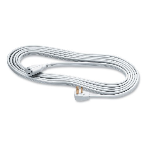 Fellowes Indoor Heavy-Duty Extension Cord, 3-Prong Plug, 1-Outlet, 15Ft Length, Gray
