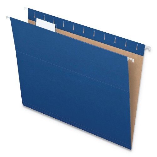 Pendaflex Colored Hanging Folders, Letter Size, 1/5-Cut Tab, Navy, 25/Box