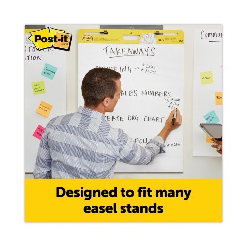 Post-It Vertical-Orientation Self-Stick Easel Pad Value Pack, Unruled, 25 X 30, White, 30 Sheets, 4/Carton