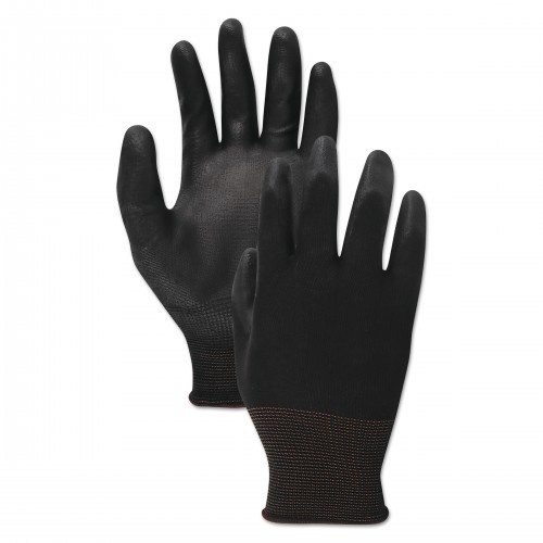 Boardwalk Palm Coated Cut-Resistant Hppe Glove, Salt & Pepper/Black, Size 8 , 1 Dz