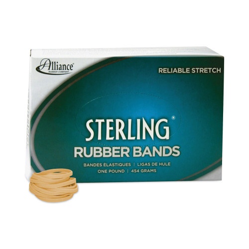 Alliance Sterling Rubber Bands, Size 30, 0.03" Gauge, Crepe, 1 Lb Box, 1,500/Box