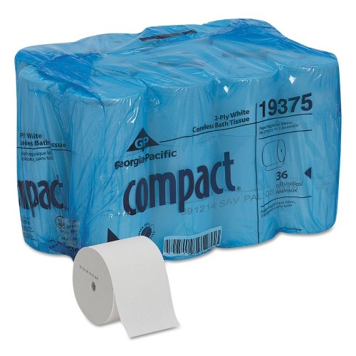 Georgia-Pacific Coreless Bath Tissue, Septic Safe, 2-Ply, White, 1000 Sheets/Roll, 36 Rolls/Carton