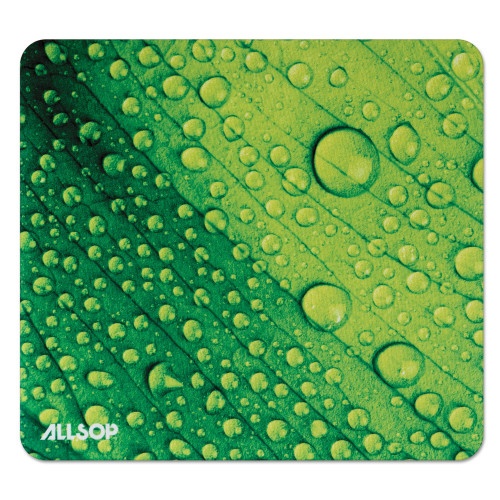 Allsop Naturesmart Mouse Pad, 8.5 X 8, Leaf Raindrop Design