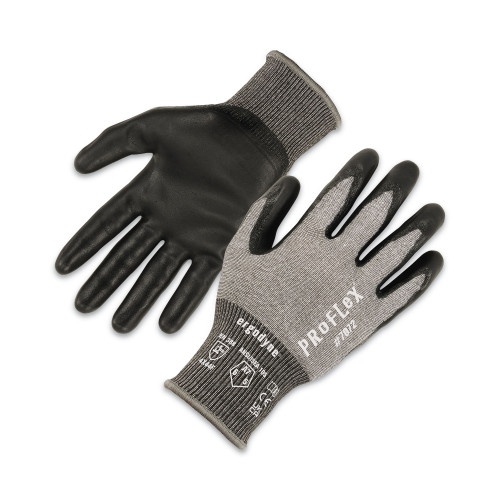 Ergodyne Proflex 7072 ANSI A7 Nitrile-Coated CR Gloves, Gray, X-Large, Pair