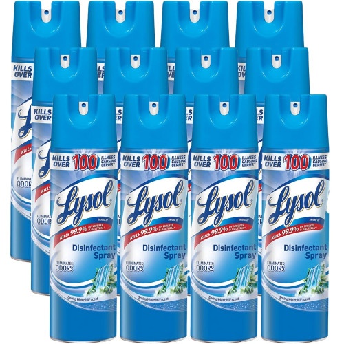 Lysol Disinfectant Spray, Spring Waterfall Scent, 19 Oz Aerosol Spray