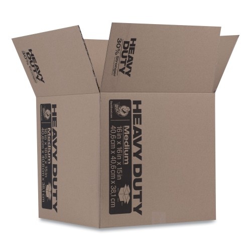 Duck Heavy-Duty Boxes, Regular Slotted Container , 16" X 16" X 15", Brown