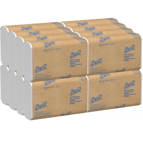 Scott Essential Multi-Fold Towels, 1-Ply, 8 x 9.4, White, 250/Pack, 16 Packs/Carton