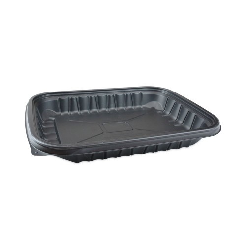 Pactiv Earthchoice Entree2go Takeout Container, 48 Oz, Black, Plastic