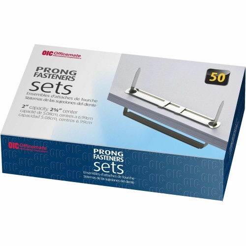 Officemate Prong Fasteners - 50/Box - 2" Capacity
