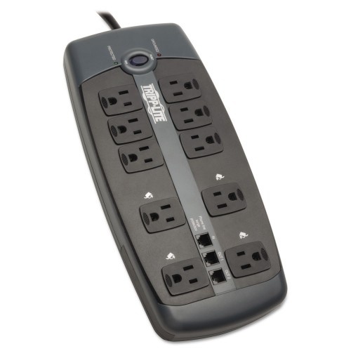 Tripp Lite Protect It! Surge Protector, 10 AC Outlets, 8 ft Cord, 2,395 J, Black