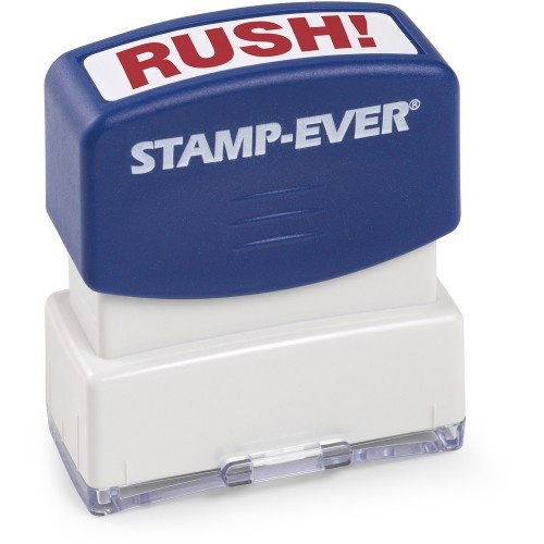 Trodat Pre-Inked Rush! Stamp - Soft Grip, Flip Lid, 50,000 Impressions