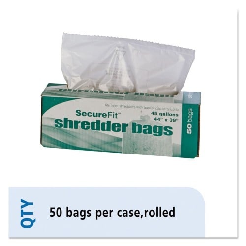 AbilityOne 810501 Heavy-Duty Shredder Bags - 45 Gal Capacity, 50/Bx