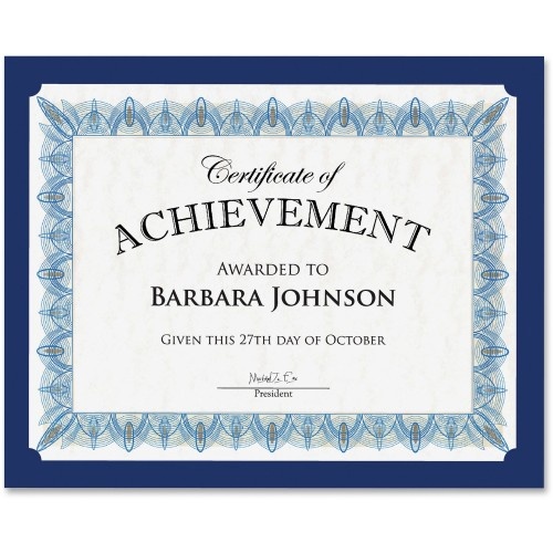 Franklincovey Geographics Recycled Certificate Holder - Navy
