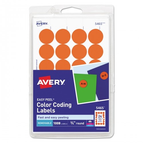 Avery Printable Self-Adhesive Removable Color-Coding Labels