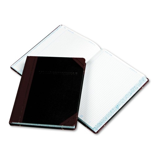 Boorum & Pease Laboratory Notebook, Data/Lab-Record Format, Black/Red Cover, 10.38 X 8.13 Sheets