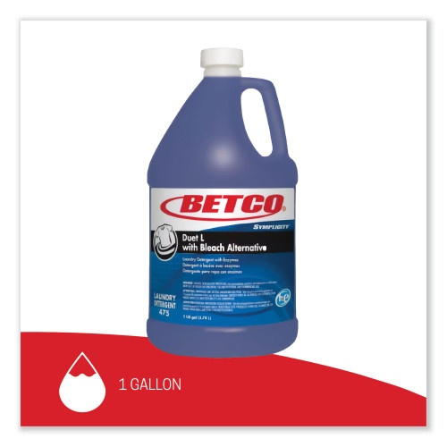 Betco Symplicity Duet L Laundry Detergent, 1 Gal, Fresh Scent, 4/Carton