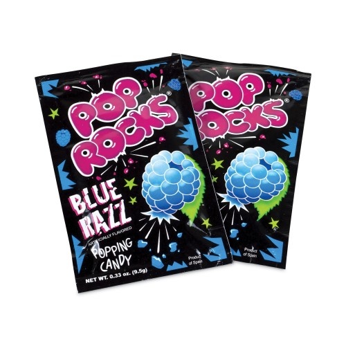 Pop Rocks Sugar Candy, Blue Raspberry, 0.33 Oz Pouches