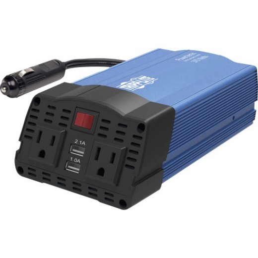 Tripp Lite 375W Car Power Inverter - 2 Outlets 2-Port USB Charging AC to DC