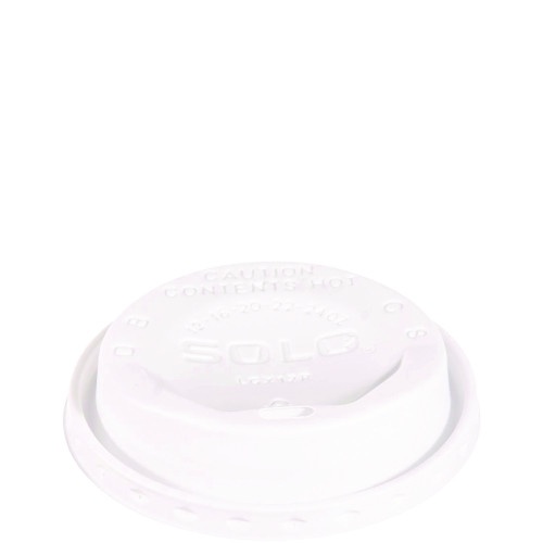 Solo Gourmet Lid Hot Cup Lids for Trophy Plus, Fits 12 oz to 20 oz, White, 1,500/Carton