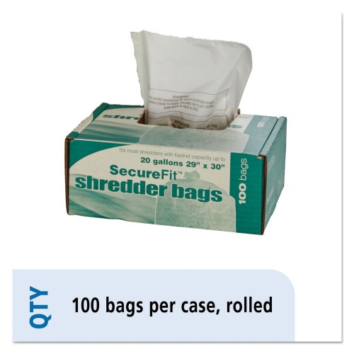 Abilityone 810501 Heavy-Duty Shredder Bags, 20 Gal Capacity, 100/Bx
