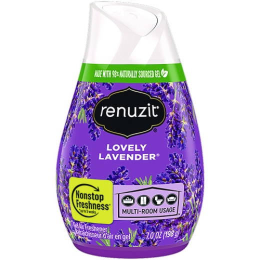 Renuzit Adjustables Air Freshener, Lovely Lavender, 7 Oz Cone, 12/Carton