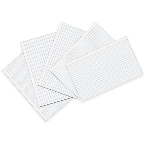 Pacon Ruled Index Cards - 100/Pack, 3x5 Inch, White, Sturdy Tagboard
