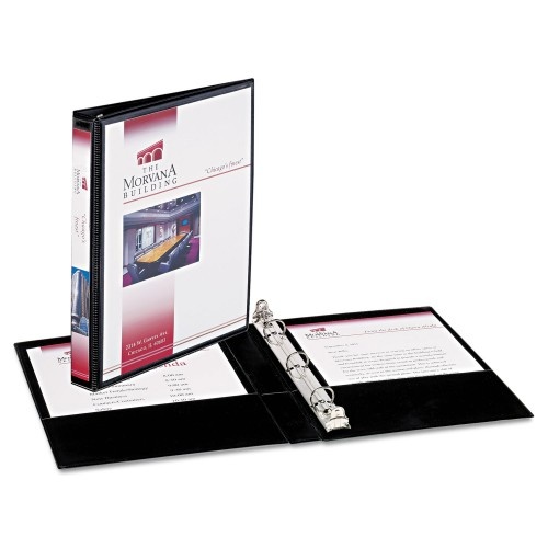 Avery Mini Size Durable View Binder with Round Rings, 0.5" Capacity, 8.5 x 5.5, Black