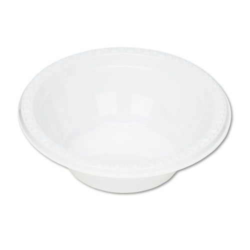 Tablemate Plastic Dinnerware Bowls, 5 Oz, White, 125/Pack