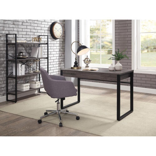 Lorell Soho Rustic Metal Frame Bookcase