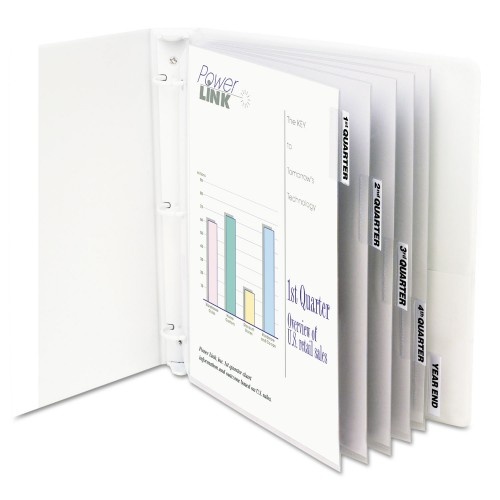C-Line Sheet Protectors with Index Tabs, Heavy, Clear, 2" Ring Binder Sleeves