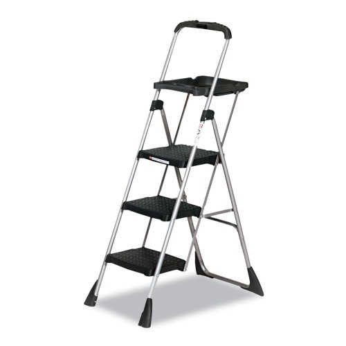 Cosco Max Work Platform, 55" Working Height, 225 Lb Capacity, 3 Steps, Steel, Black