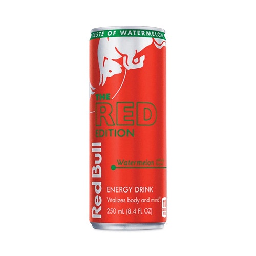 Red Bull The Red Edition Energy Drink, Watermelon, 8.4 Oz Can, 24/Carton