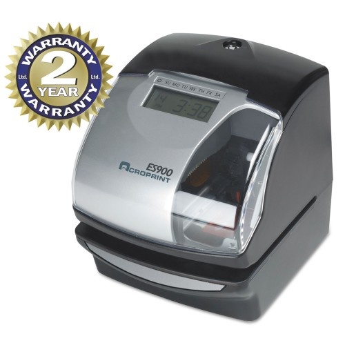 Acroprint ES900 Atomic Electronic Payroll Recorder, Time Stamp and Numbering Machine