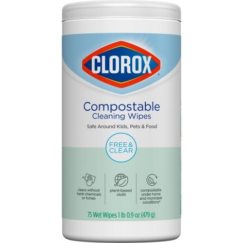 Clorox Free & Clear Compostable All Purpose Cleaning Wipes